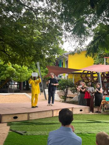 Schuljahresendfeier / End of schoolyear celebration / Farewell to Albert Kpengbaare