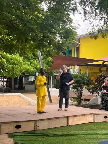 Schuljahresendfeier / End of schoolyear celebration / Farewell to Albert Kpengbaare