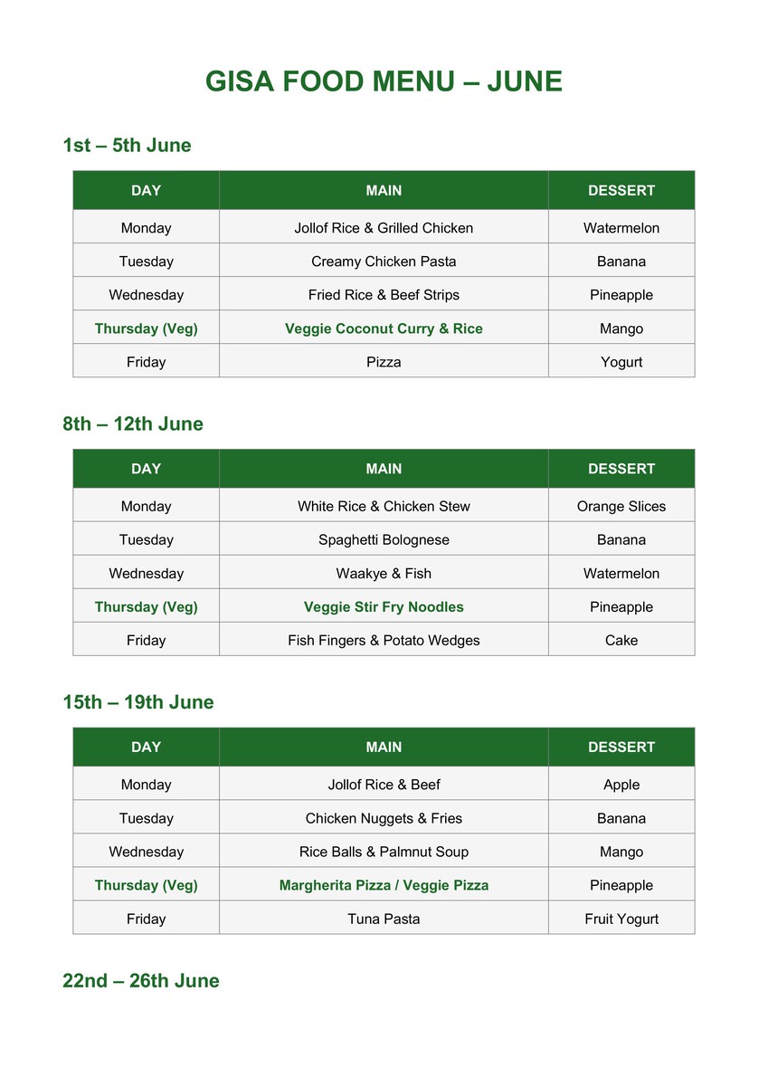 GISA Food Menu June NRC images 0