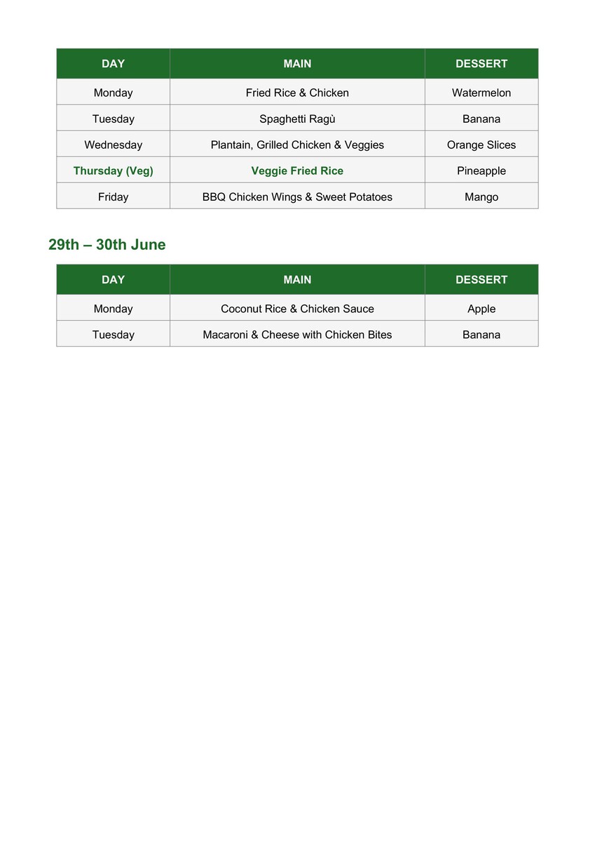 GISA Food Menu June NRC images 1