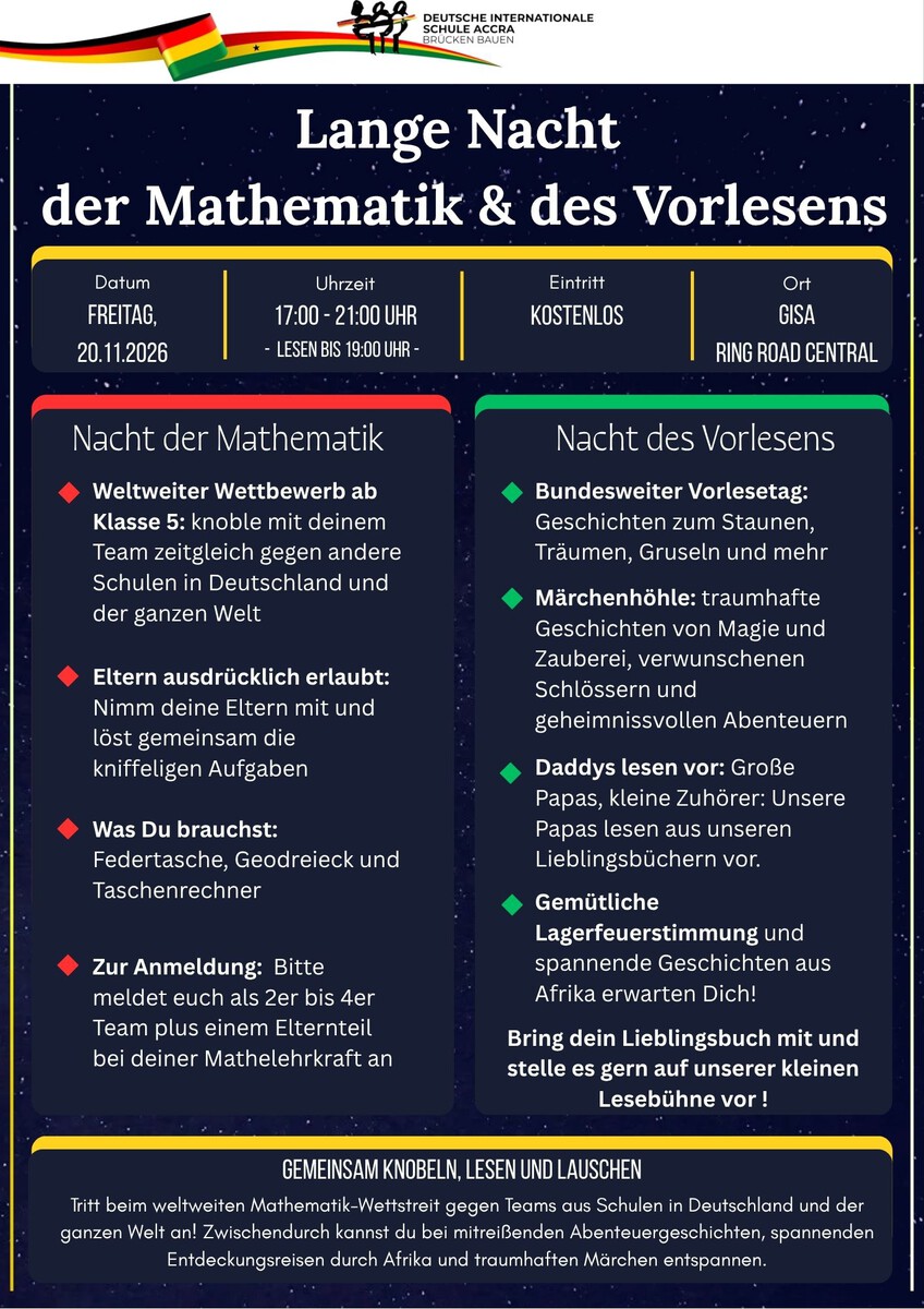 Lange Nacht der Mathematik des Vorlesens Deu