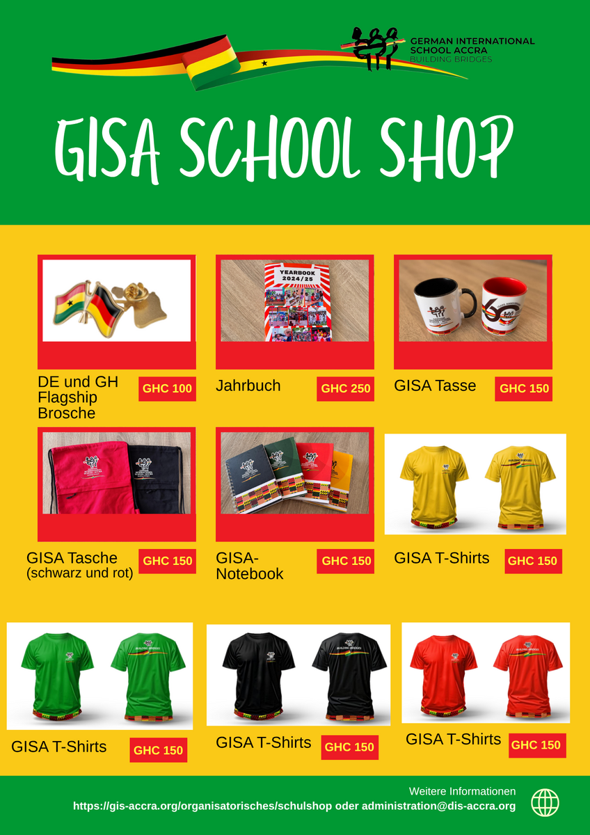 GISA School Shop Preisliste 2025/2026 Seite 2