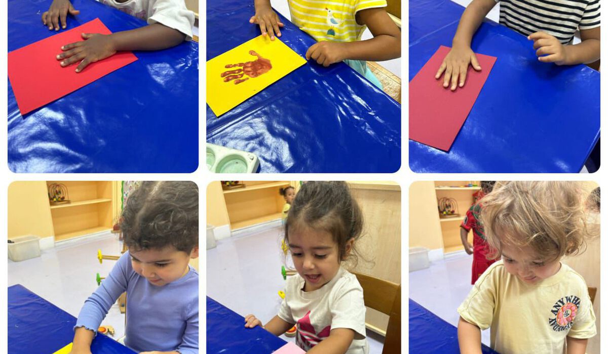 Christmas cards with finger paints